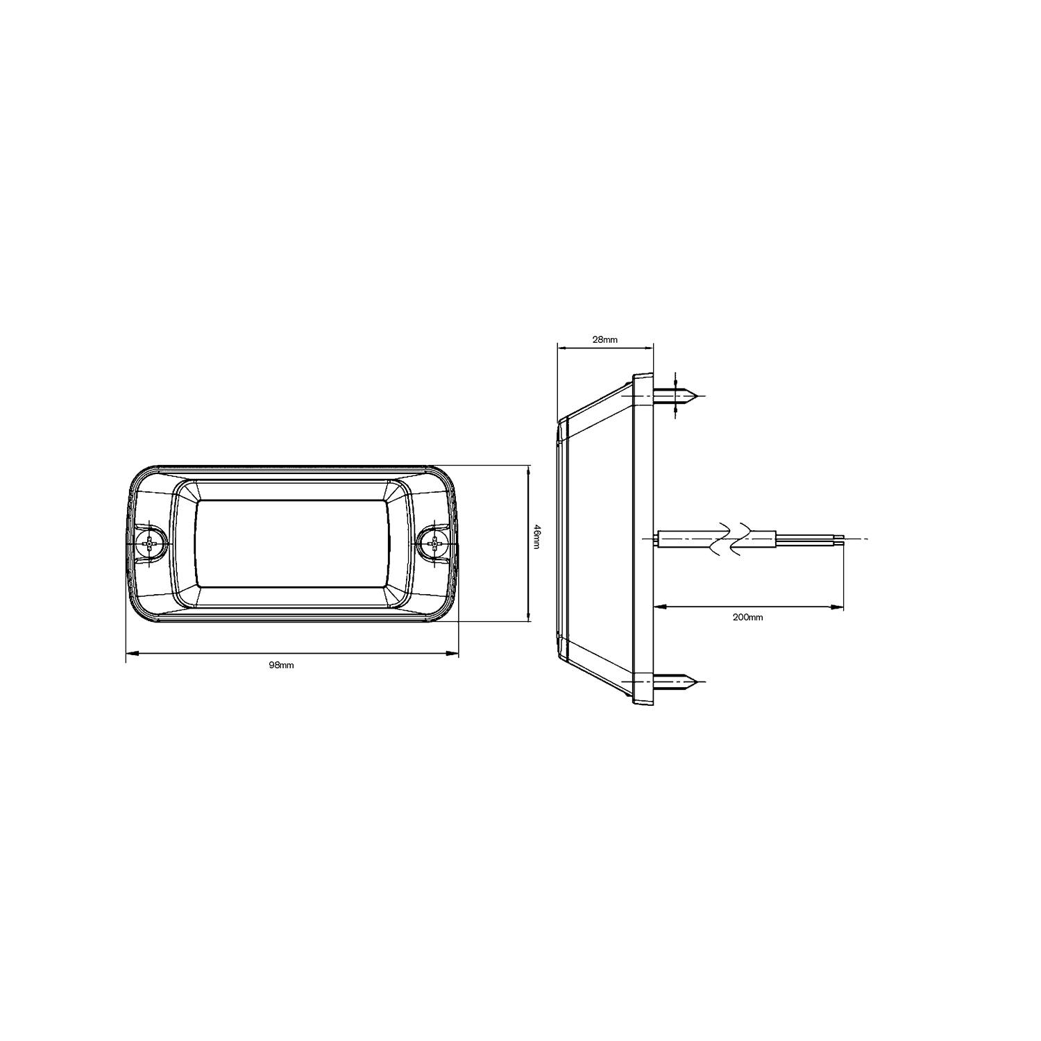 RCV2213 LED Amber Strobe Light